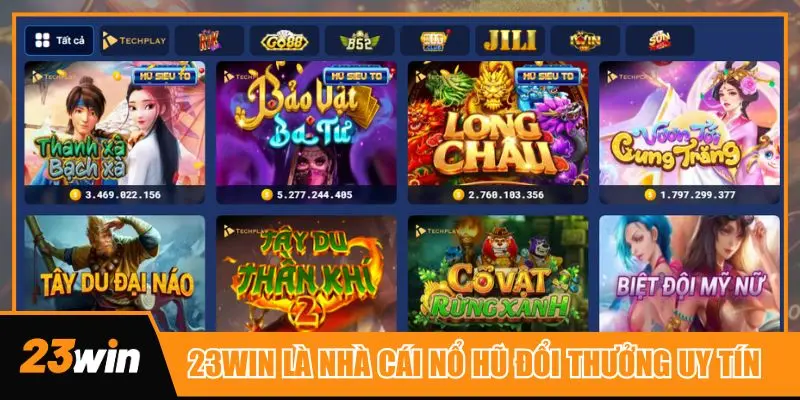 23win là nhà cái chuyên cung cấp slot game nổ hũ đổi thưởng uy tín nhất