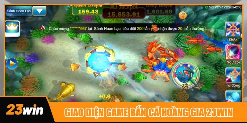 Giao diện game bắn cá hoàng gia