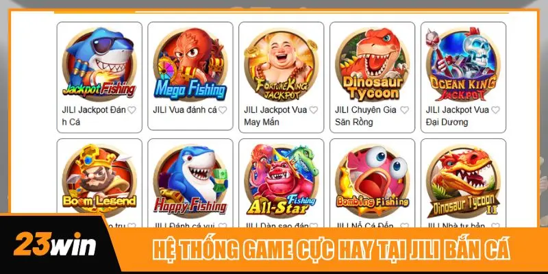 Hệ thống trò chơi cực chất, xanh chín của Jili bắn cá